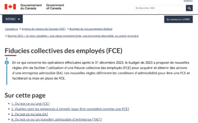 Fiducies collectives des employés (FCE)